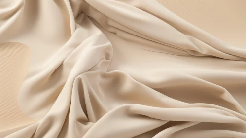 Elegant Beige Silk Fabric | Soft and Flowing Texture
