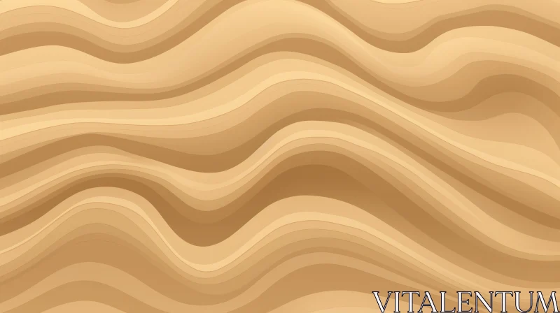 Sand-Colored Wavy Textured Pattern for Websites and Prints AI Image