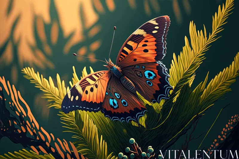 Captivating Butterfly Oil Painting in the Forest | Realistic Art AI Image