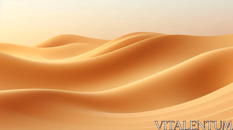 AI ART Realistic Desert Sand Dunes Landscape