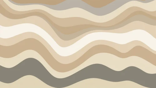Abstract Beige and Gray Wavy Pattern Illustration