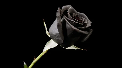 Elegant Black Rose Bloom Photography