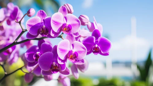 Purple Orchids in Bloom - Close-up Floral Photography