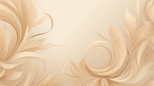 Elegant Beige Floral Vector Illustration