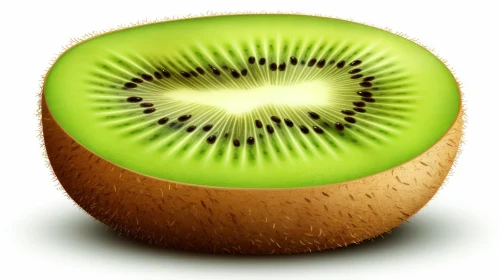 Fresh Kiwi Fruit Halved - Exotic Green Fruit Photo
