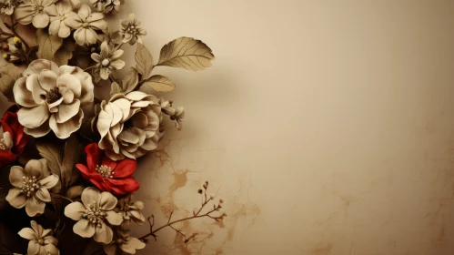 Vintage Floral Fabric Background for Wedding Invitations