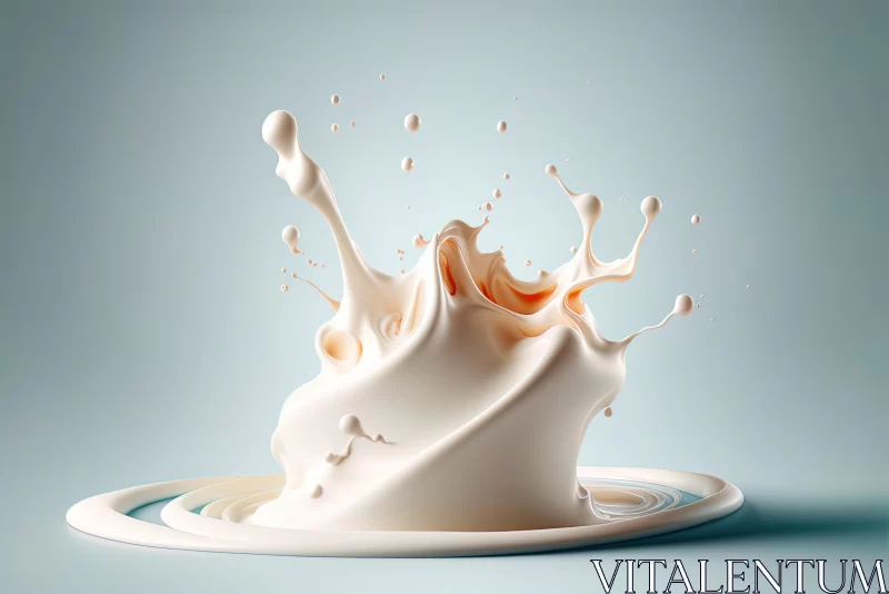 Captivating Milk Splash: A Masterpiece of Precise Hyperrealism AI Image