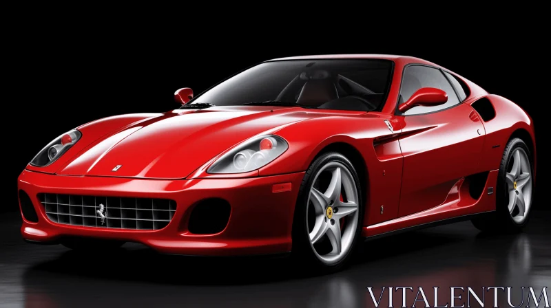 Captivating Ferrari Car Wallpaper on Black Background AI Image