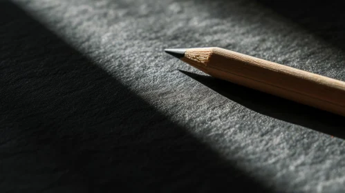 Minimalist Pencil on Concrete - Artistic Photography