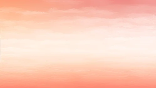 Pink and White Cloudy Sky Watercolor Painting