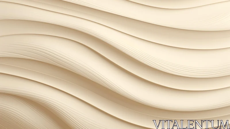 AI ART Softly Lit Wavy Surface in Beige and Cream