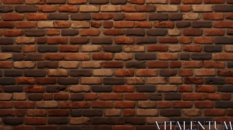 Weathered Brick Wall Texture - Detailed Image AI Image