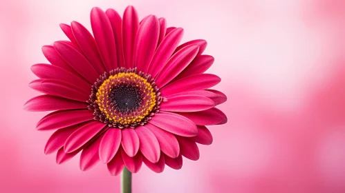 Pink Gerbera Daisy Close-Up