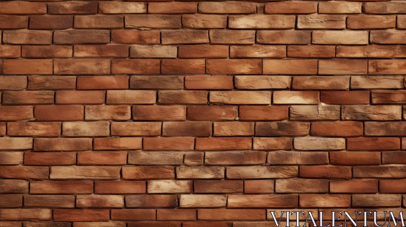 AI ART Rustic Brown Brick Wall Texture - Background Design