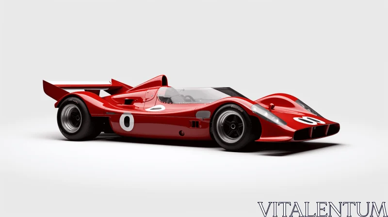 Captivating Red Race Car Photo | Realistic Renderings AI Image