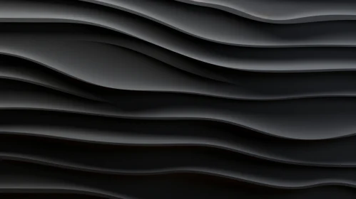 Elegant Black and Gray 3D Background with Smooth Waves