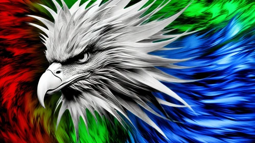 Powerful Eagle Head Illustration