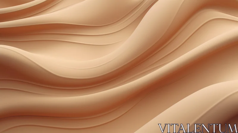Serene 3D Rendering of Wavy Surface AI Image