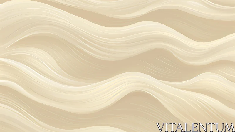 Beige and White Waves Seamless Pattern AI Image