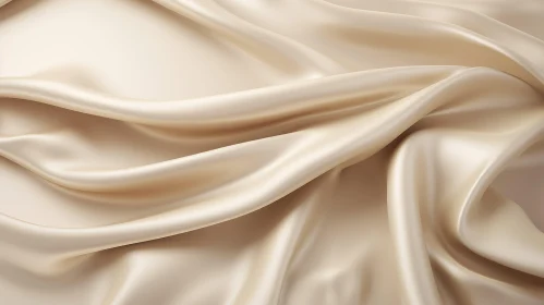 Luxurious Beige Silk Fabric Close-Up