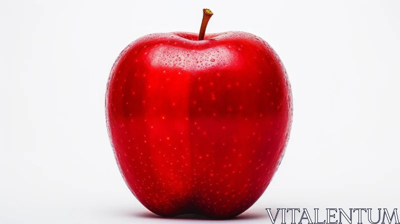 Red Apple Photo on White Background AI Image