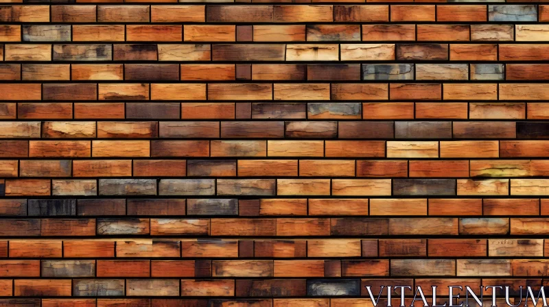 AI ART Rustic Brick Wall Texture - Seamless Orange & Brown Pattern