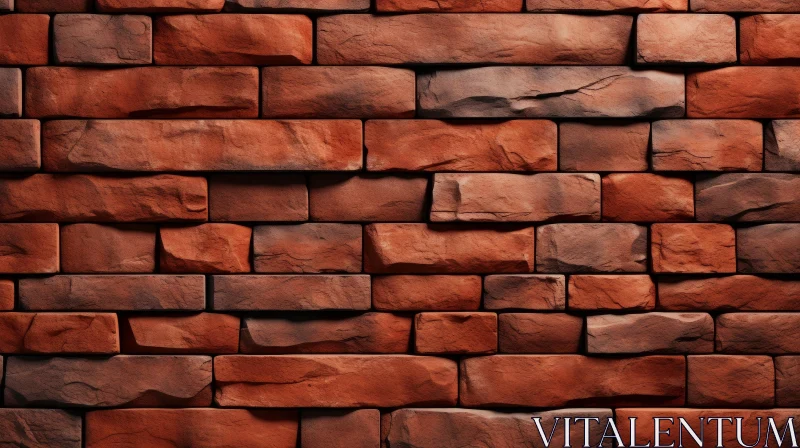 Rustic Brick Wall with Textural Detail AI Image