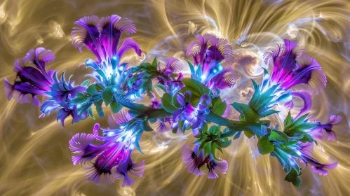 Unique Flowers Digital Artwork - Beauty and Wonder