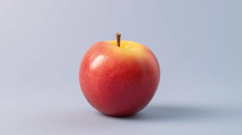 Red Apple on Gray Background - Fresh and Crisp