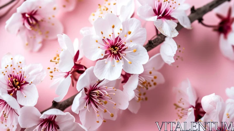 AI ART Cherry Blossoms Close-Up Photography