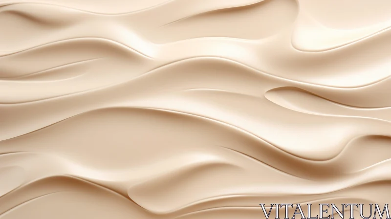 Creamy Beige Wavy Texture AI Image