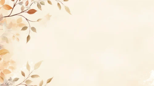 Tree Branch Watercolor Painting with Dreamy Leaves