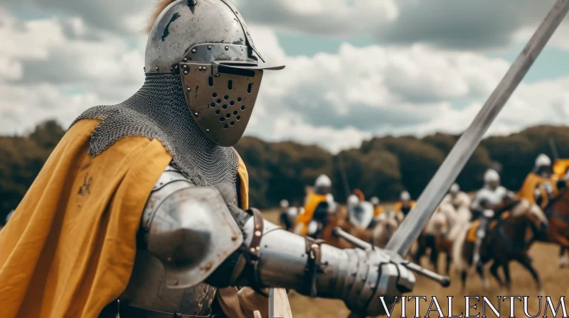 AI ART Medieval Knight in Battle