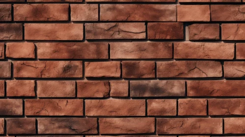 Red Brick Wall Pattern with Textured Shadows
