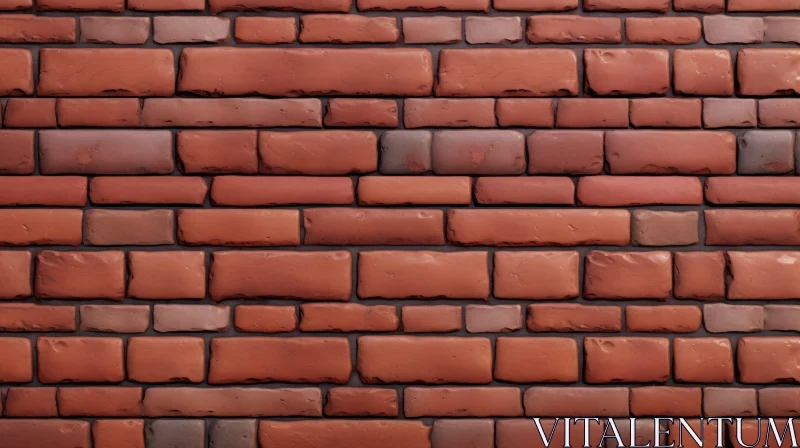 Red Brick Wall Texture Close-Up AI Image