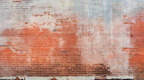 Weathered Brick Wall with Peeling Paint - Unique Perspective