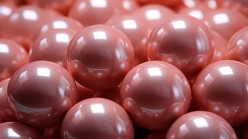 Pink Glossy Balls Close-Up