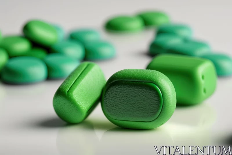 Captivating Green Pills: A Stunning Display of Industrial Design AI Image