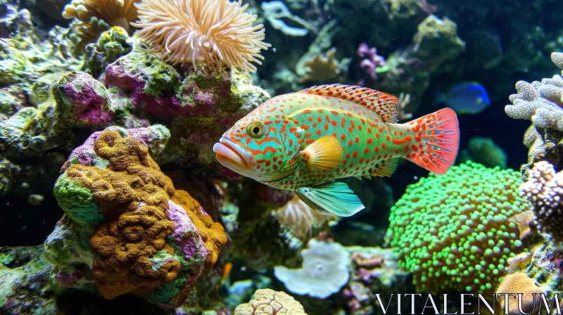 Colorful Fish Swimming in Coral Reef - Underwater Marine Life AI Image