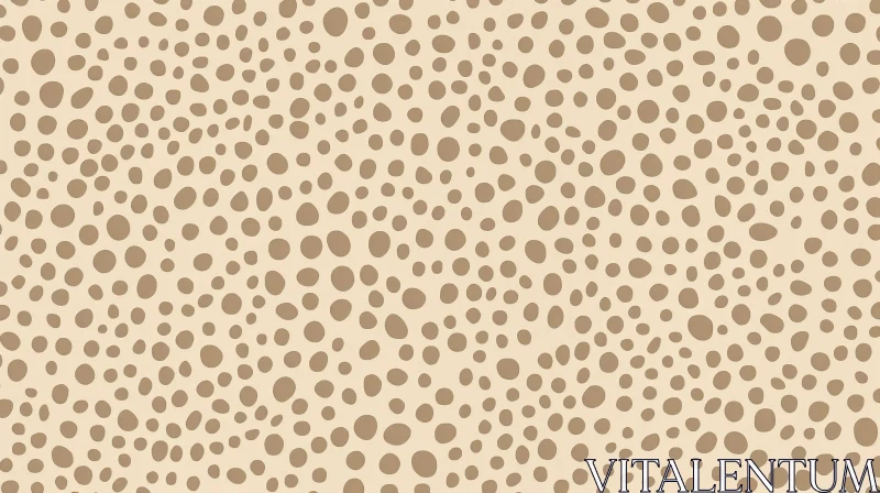 Polka Dots Pattern in Light Brown AI Image