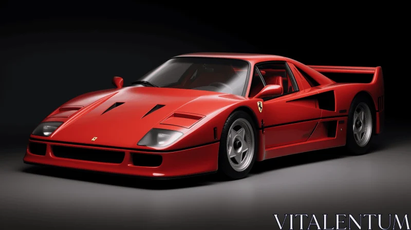 Captivating Ferrari F4 SS Wallpaper: Iconic Pop Culture References AI Image