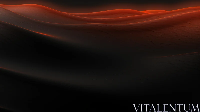 Eerie Red Sand Dunes Landscape - Dark Atmosphere AI Image
