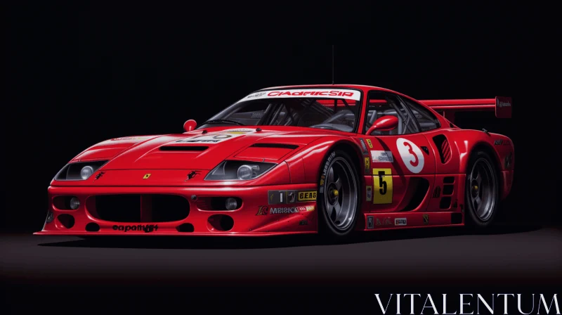 Ferrari GT3 RMHH 'LMGS' Desktop Wallpaper | Revived Historic Art | 1990s Style AI Image