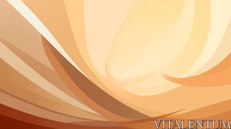 Harmonious Orange and Brown Abstract Background AI Image