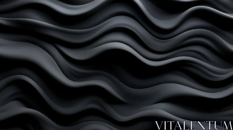 Dark Gray Abstract Wavy Background AI Image