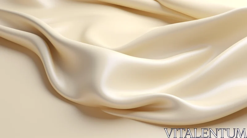Cream Silk Fabric Close-up | Luxury and Elegance AI Image