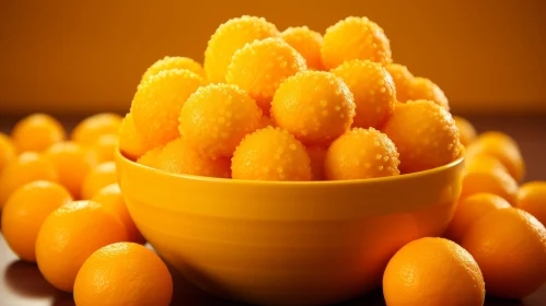 Orange Candy Bowl Close-Up