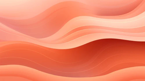 Peach and Orange Waves Abstract Background