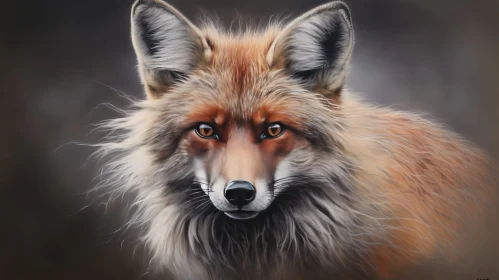 Red Fox Wildlife Painting