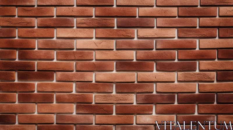 Textured Red Brick Wall Pattern AI Image